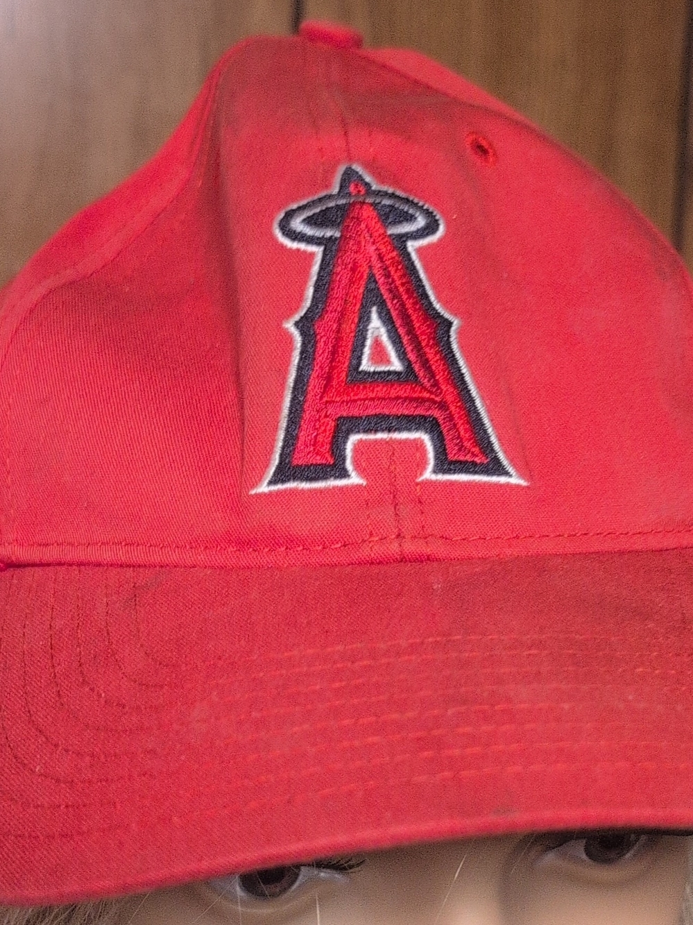 Embroidered Red Baseball Cap with Team 'A' Logo
